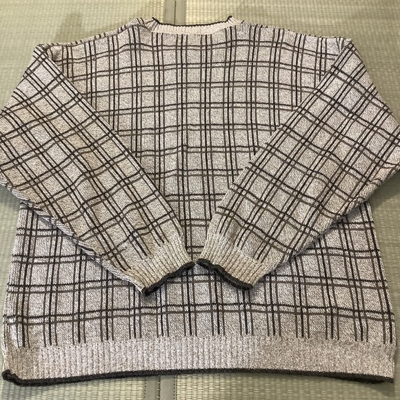 Vintage Liberty Sweater Brown Plaid Men’s XL Made in USA Cotton Blend - Picture 6 of 6